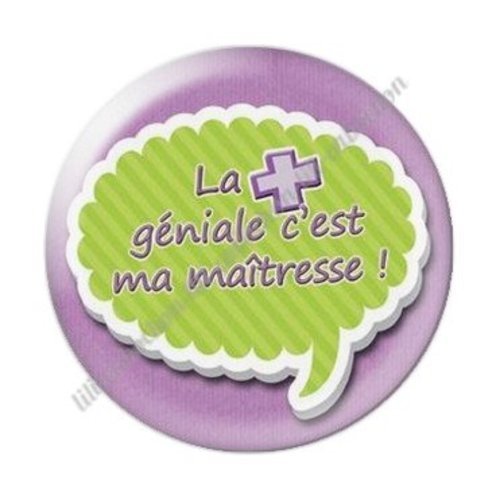 Cabochon résine à coller 25 mm maitresse ab5