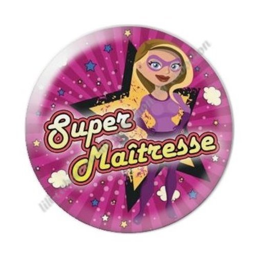 Cabochon résine à coller 25 mm maitresse ab51