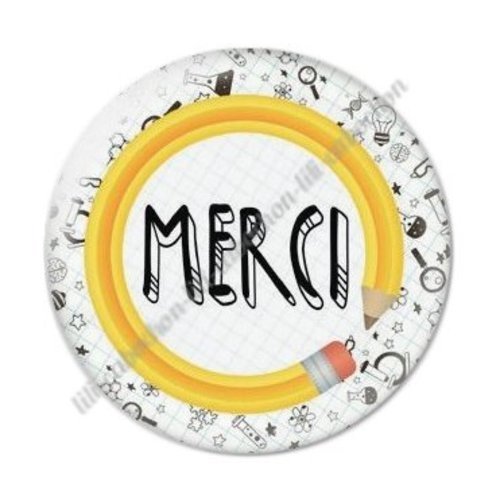 Cabochon résine à coller 25 mm maitresse ab58