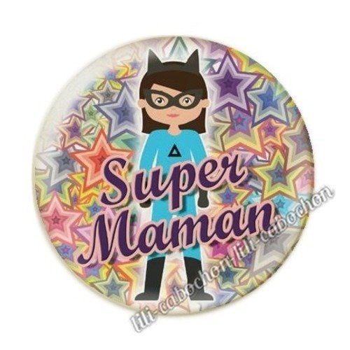 Cabochon résine à coller 25 mm maman aa7