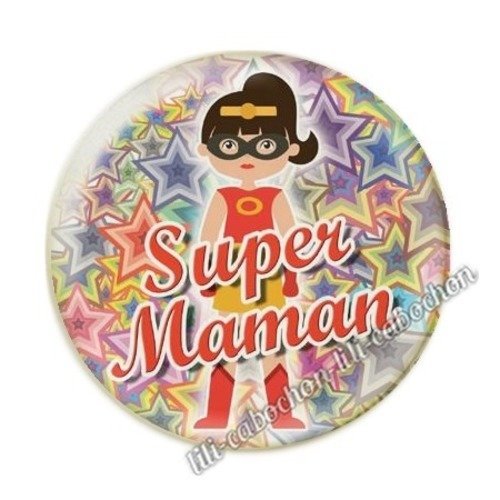 Cabochon résine à coller 25 mm maman aa9