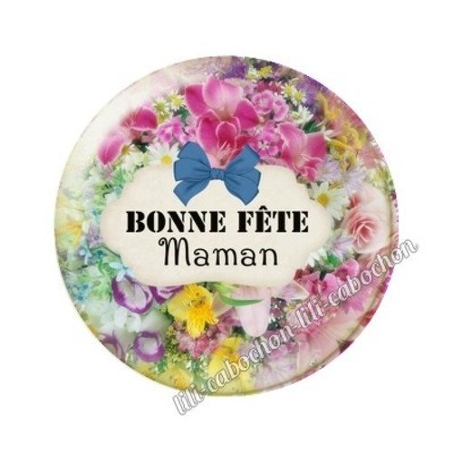 Cabochon résine à coller 25 mm maman ab8