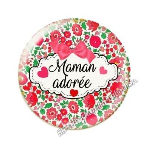 Cabochon résine à coller 25 mm maman ab11