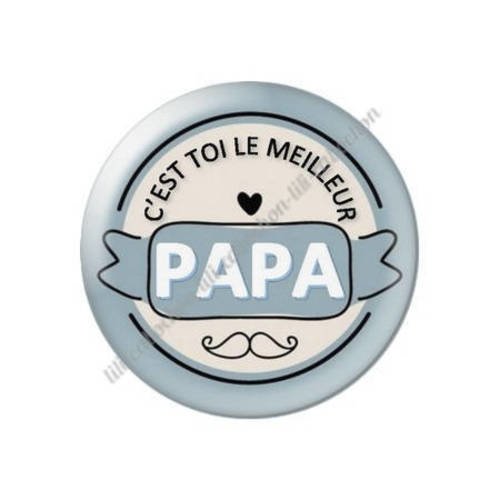Cabochon résine a coller 25 mm papa 58 