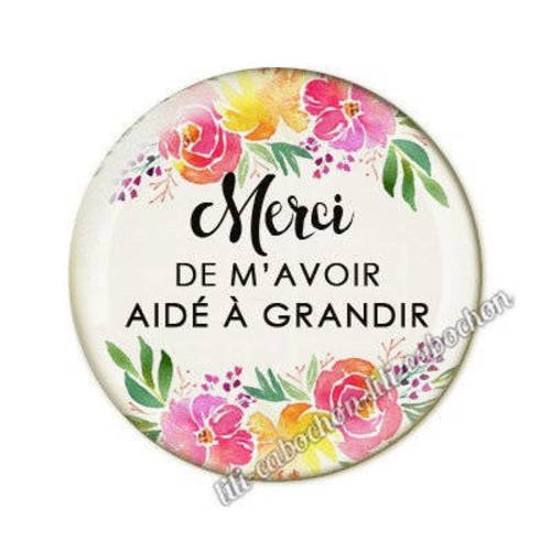Merci grandir ac5 cabochon en résine époxy 25 mm