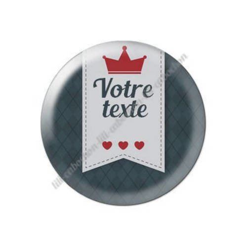 Cabochon résine a coller 25 mm à personnaliser avec votre texte ref f111 
