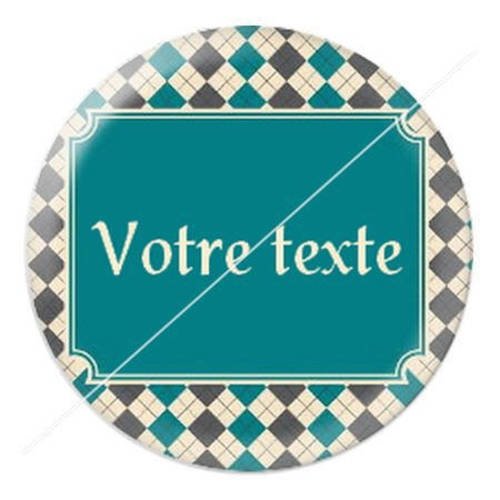 Cabochon résine a coller 25 mm à personnaliser avec votre texte ref b29 