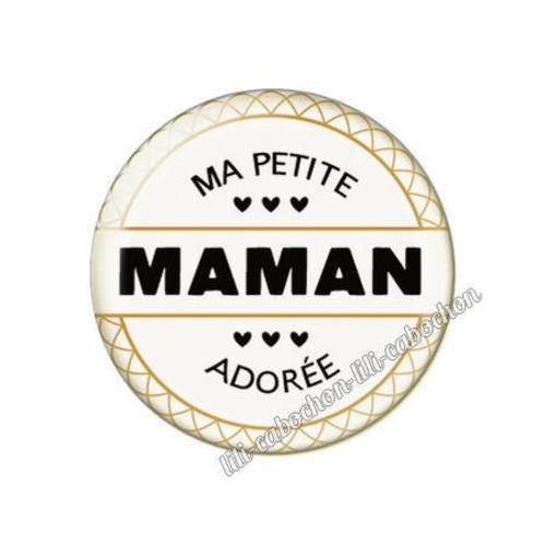 Cabochon résine a coller 25 mm maman av7