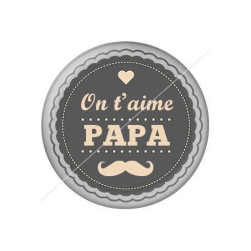 Cabochon résine a coller 25 mm papa j8 