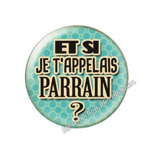Cabochon résine a coller 25 mm annonce et si je 'appelais parrain? a51