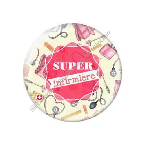 Cabochon résine a coller 25 mm infirmière k1 