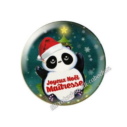 Cabochon résine a coller 25 mm noël maîtresse 5