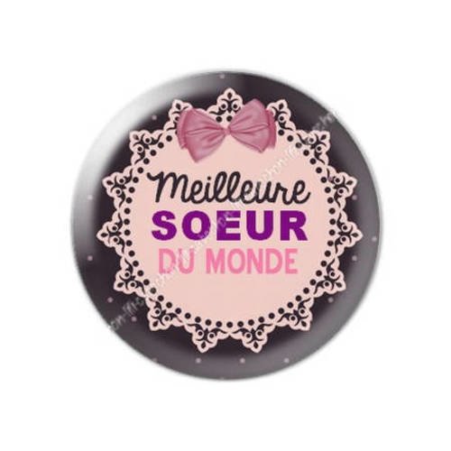 Cabochon résine a coller 25 mm soeur 16 