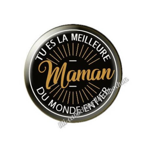 Cabochon résine a coller 25 mm maman av4