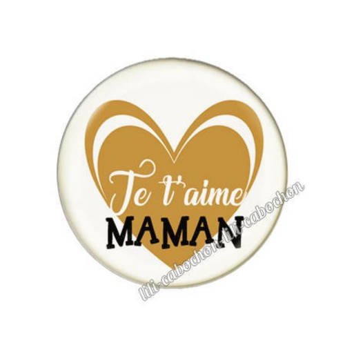 Cabochon résine a coller 25 mm maman av5