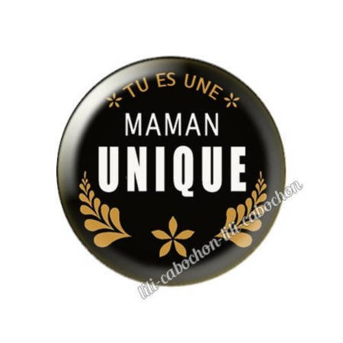 Cabochon résine a coller 25 mm maman av9