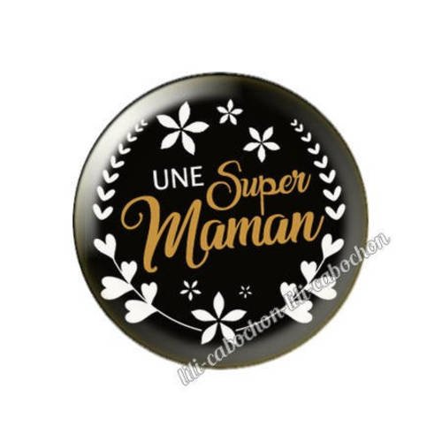 Cabochon résine a coller 25 mm maman av6