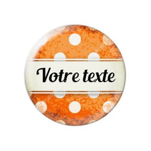 Cabochon résine a coller 25 mm à personnaliser avec votre texte ref f58 