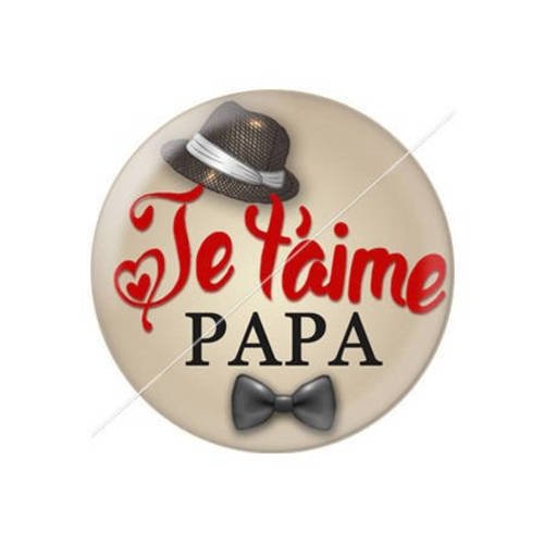 Cabochon résine a coller 25 mm pour papa h8 