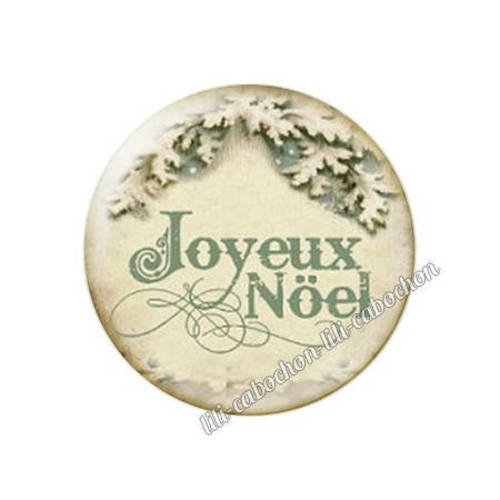 Cabochon résine a coller 25 mm noël bba35