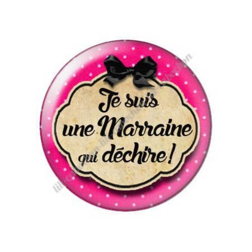 Cabochon résine a coller 25 mm marraine o22 