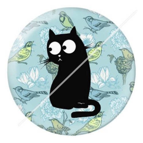 Cabochon résine a coller 25 mm  motifs chat p13 
