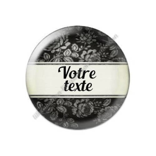 Cabochon résine a coller 25 mm à personnaliser avec votre texte ref f9 