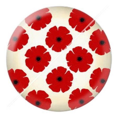 Cabochon résine a coller 25 mm chat chou mimi coqueliquot pois 3 