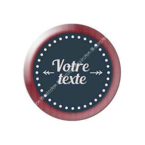 Cabochon résine a coller 25 mm à personnaliser avec votre texte ref f69 