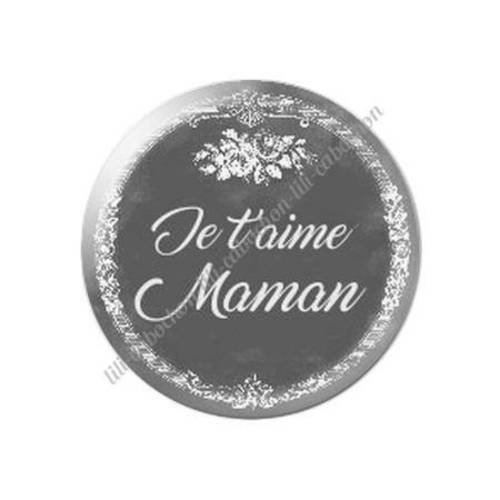 Cabochon résine a coller 25 mm maman v53 