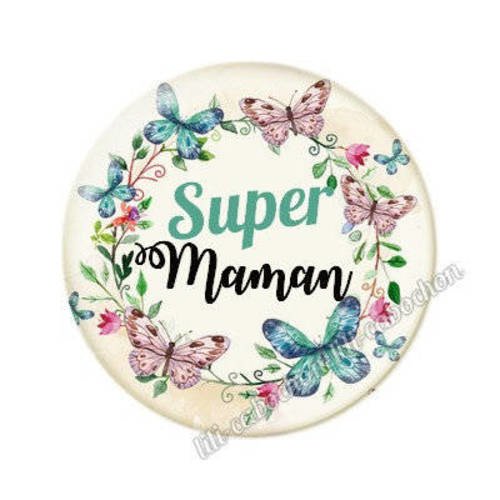 Cabochon en résine époxy 25 mm thème maman 14