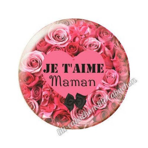 Cabochon en résine époxy 25 mm maman bb2