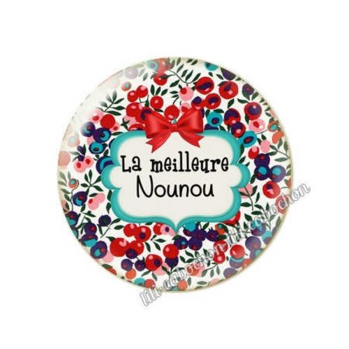 Cabochon en résine époxy 25 mm la meilleure nounou