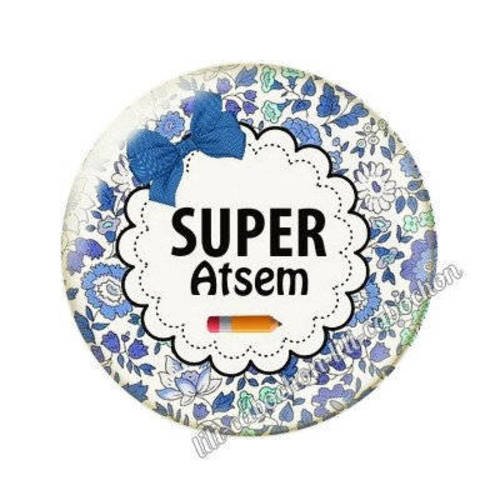 Cabochon en résine époxy 25 mm atsem bb7