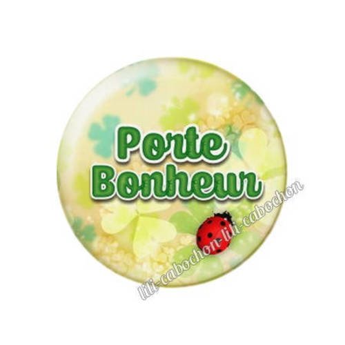 Cabochon résine a coller 25 mm porte bonheur trèfle coccinelle 5