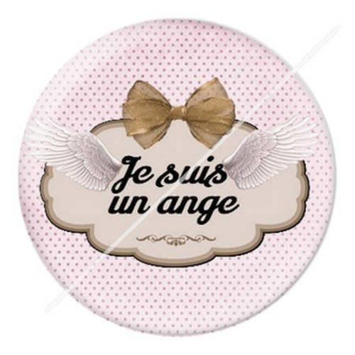 Cabochon résine a coller 25 mm  ange 10 