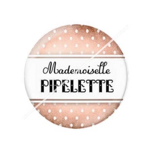 Cabochon résine a coller 25 mm mademoiselle a6 