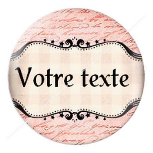 Cabochon résine a coller 25 mm à personnaliser avec votre texte ref b28 