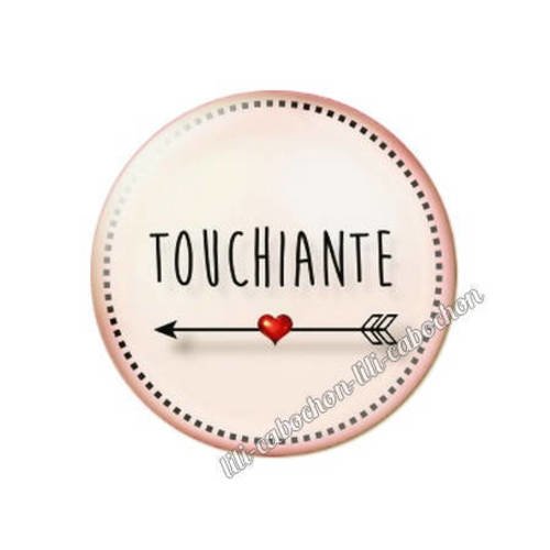 Cabochon résine a coller 25 mm texte touchiante 2