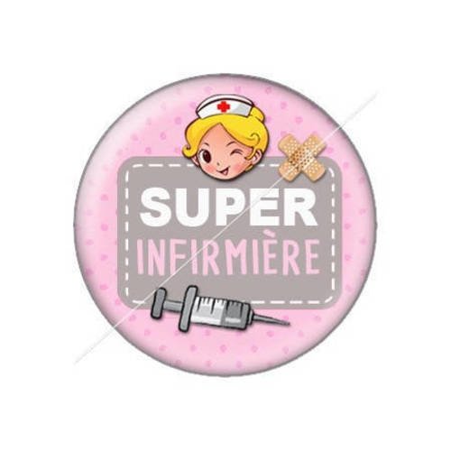 Cabochon résine a coller 25 mm super infirmière 9 