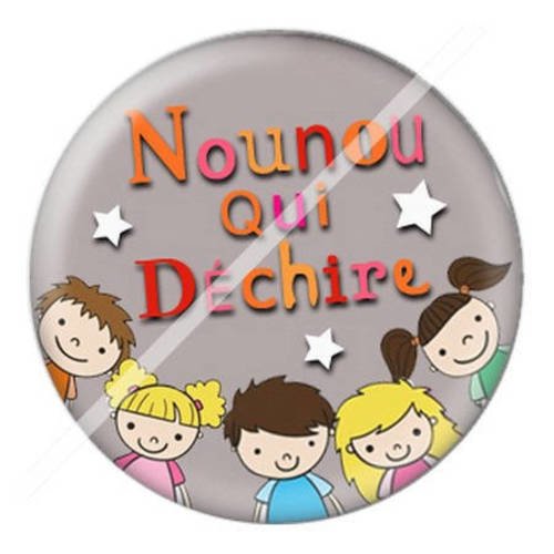 Cabochon résine a coller 25 mm pour nounou d9 