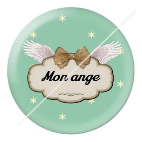 Cabochon résine a coller 25 mm  ange 13 