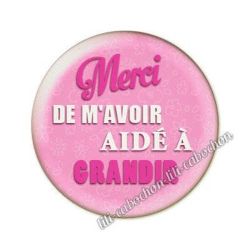 Merci grandir ac15 cabochon en résine époxy 25 mm