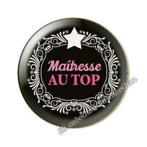 Cabochon en résine époxy 25 mm maîtresse ad2