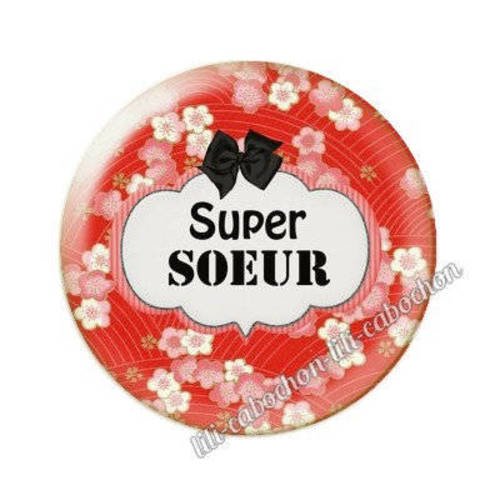 Cabochon en résine époxy 25 mm soeur fangine bb12