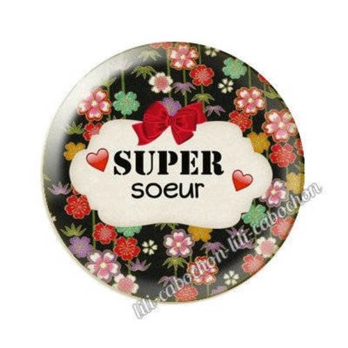 Cabochon en résine époxy 25 mm soeur fangine bb11