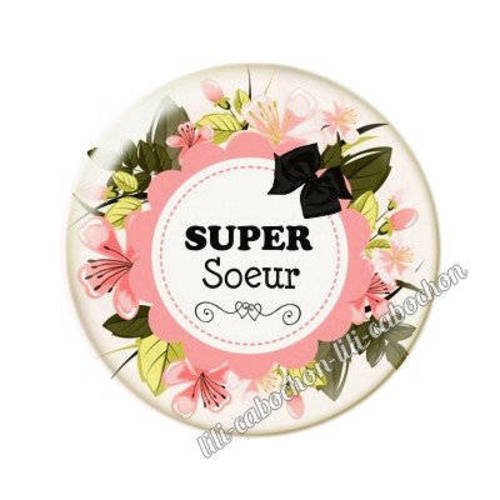 Cabochon en résine époxy 25 mm soeur fangine bb9