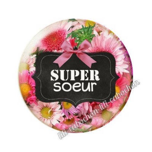 Cabochon en résine époxy 25 mm soeur bb2