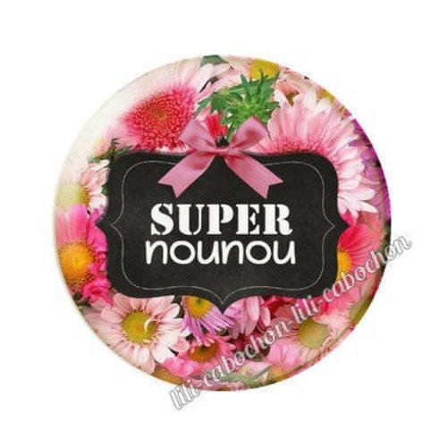 Cabochon en résine époxy 25 mm* nounou bb1