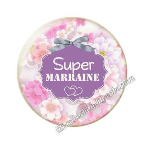 Cabochon en résine époxy 25 mm marraine bb11